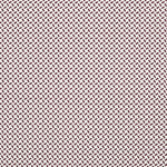 Detail of fabric in a small-scale geometric grid print in brown on a white field.