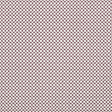 Detail of fabric in a small-scale geometric grid print in brown on a white field.