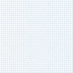 Wallpaper in a dense plaid pattern in shades of light blue and cream.
