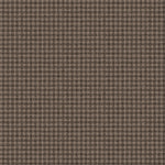 Wallpaper in a dense plaid pattern in shades of brown.