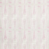 Detail of wallpaper in an abstract geometric print in light pink and green.