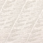 Detail of wallpaper in a textural geometric stripe in gray on a white field.