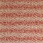 Detail of wallpaper in a textural grid print in shades of red and cream.