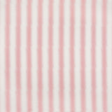 Detail of fabric in a textural speckled stripe print in pink and cream.
