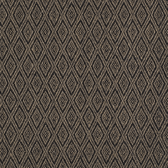Broadloom carpet swatch diamond design in black/brown 