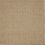 Close-up of a textured woven performance carpet in tan