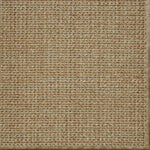 Close-up of a textured woven performance carpet in brown.