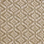 Broadloom carpet swatch in a diamond pattern light tan color