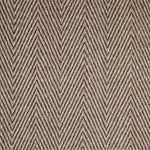 Broadloom carpet swatch herringbone design in white brown
