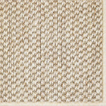 Close-up of a textured woven broadloom in cream.