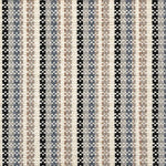 Broadloom carpet swatch striped design in blue tan black