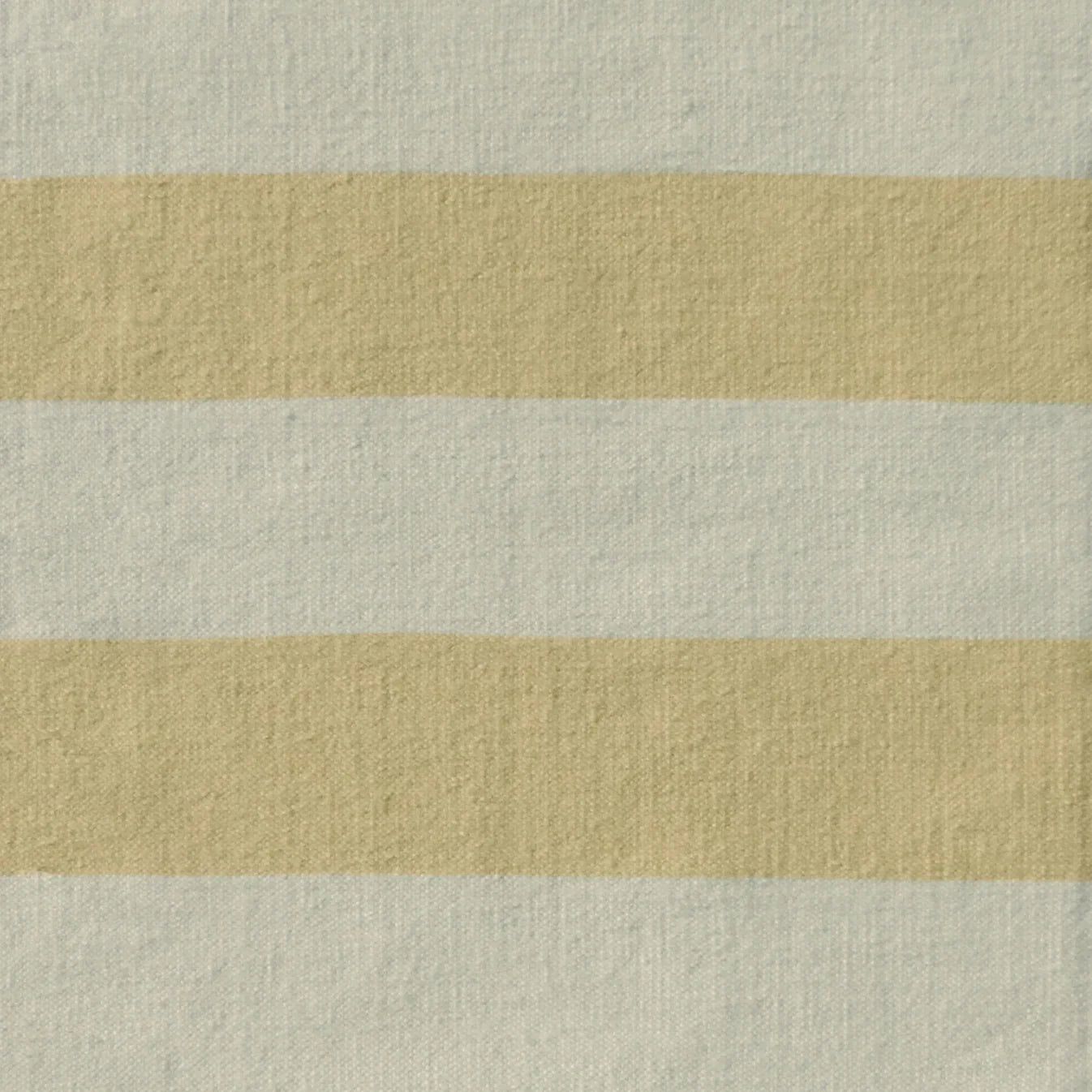Handwoven rug with wide stripes in cream and light yellow