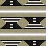 Graphic geometric design in sage green, taupe, white and black.