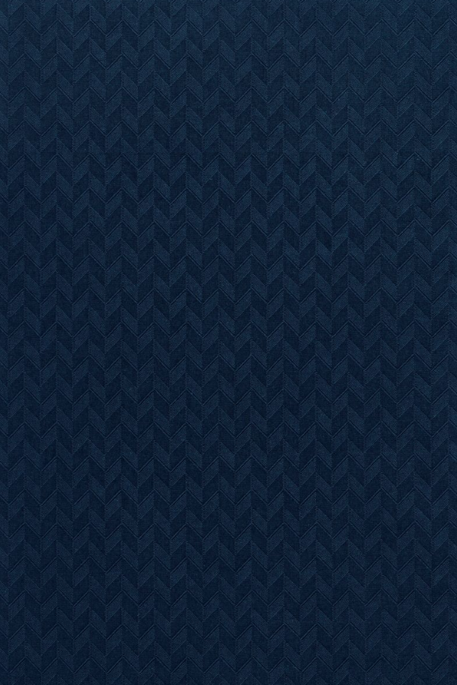 Broadloom carpet with a herringbone check in tonal navy.