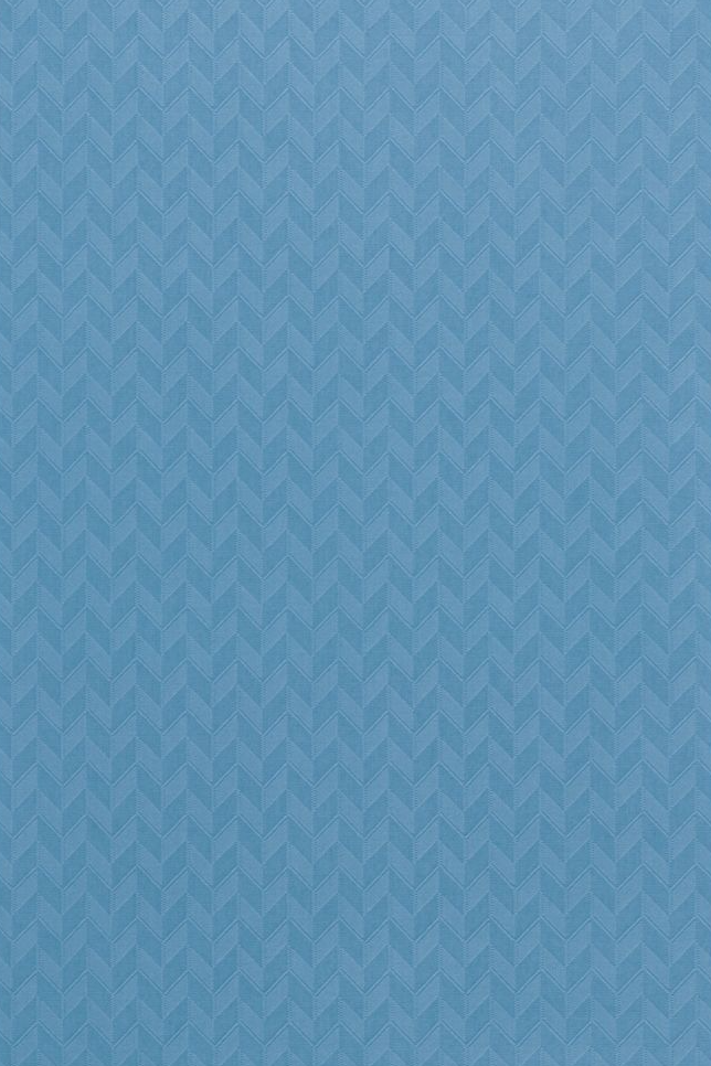 Broadloom carpet with a herringbone check in tonal bright blue.