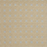 Patterned rug with geometric design on a beige background