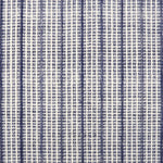 Broadloom carpet in a textural strie stripe in cream with shades of navy blue.
