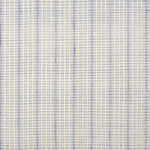 Broadloom carpet in a textural strie stripe in cream with shades of light blue.