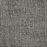 Broadloom carpet swatch, in a textured black and white design.