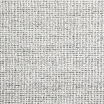 Broadloom carpet swatch, in a textured grey and white design.
