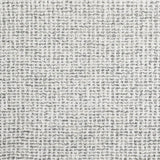 Broadloom carpet swatch, in a textured grey and white design.