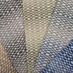 Close-up of broadloom watches in various patterns and colors