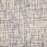 Broadloom carpet in a textural basket weave in cream mixed with shades of blue.