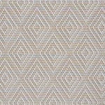 Broadloom carpet in a raised diamond pattern in cream.