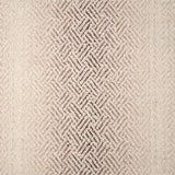 Broadloom with a geometric pattern on an ombré background in cream and taupe.