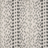 Broadloom carpet with a dashed stripe in shades of grey on a cream field. 