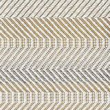 Broadloom carpet sample in a ivory, tan and grey herringbone pattern