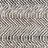 Broadloom carpet sample in a ivory and grey herringbone pattern
