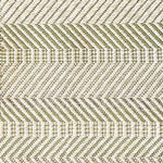 Broadloom carpet sample in a ivory and green herringbone pattern