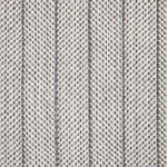 Broadloom carpet swatch in a stripe pattern in a white black design