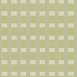 A wallpaper detail in a gridded check pattern in soft shades of green.