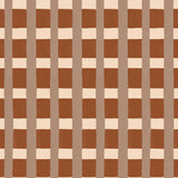 A fabric pattern detail in a gridded check pattern in brick red, clay and cream. 