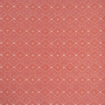Woven fabric with ornate diamond design in red
