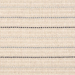 Broadloom carpet with a cream field and widely spaced dashed stripes in shades of blue.