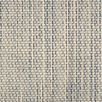 Broadloom carpet with a textural stripe in shades of cream and blue. 