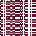 Modernist checkerboard pattern in maroon and cream.