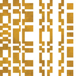 Modernist checkerboard pattern in yellow ochre and cream.
