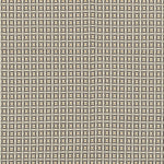 Woven fabric in a geometric grid print in yellow and brown on a cream field.