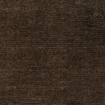 Broadloom carpet solid ribbed cut pile in dark brown.