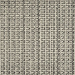 Broadloom carpet in a textural weave in black and white.