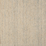 Textural strié broadloom in shades of cream and pale blue.