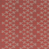 Red fabric with a geometric pattern