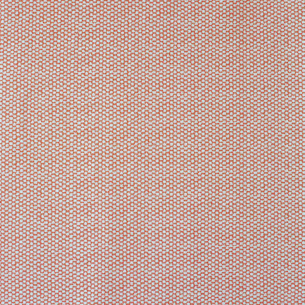 Detail of fabric in a dense checked weave in red and white.