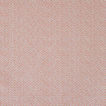 Detail of the reverse side of fabric in a dense checked weave in red and white.