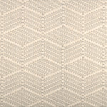 Broadloom in a dimensional herringbone stripe in cream and taupe.