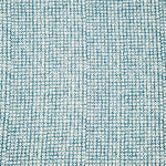 Detail of fabric in a textural basketweave print in navy on a white field.